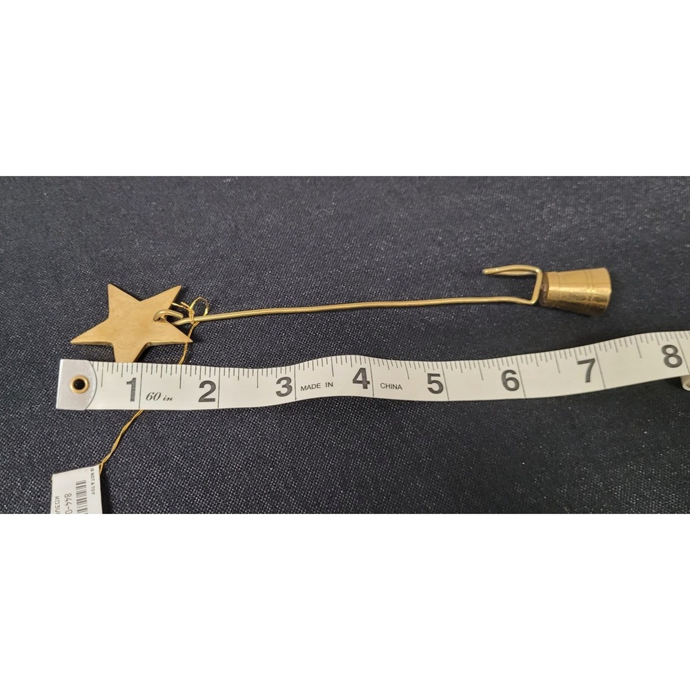 Christmas Tree Candle Holder with Star Hanging Gold Color (Lot of 3) - Picture 5 of 5